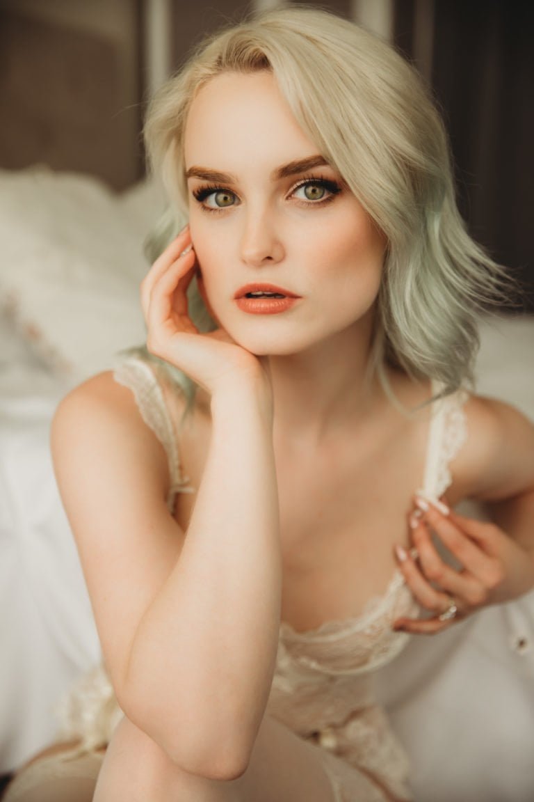 Bridal boudoir portrait