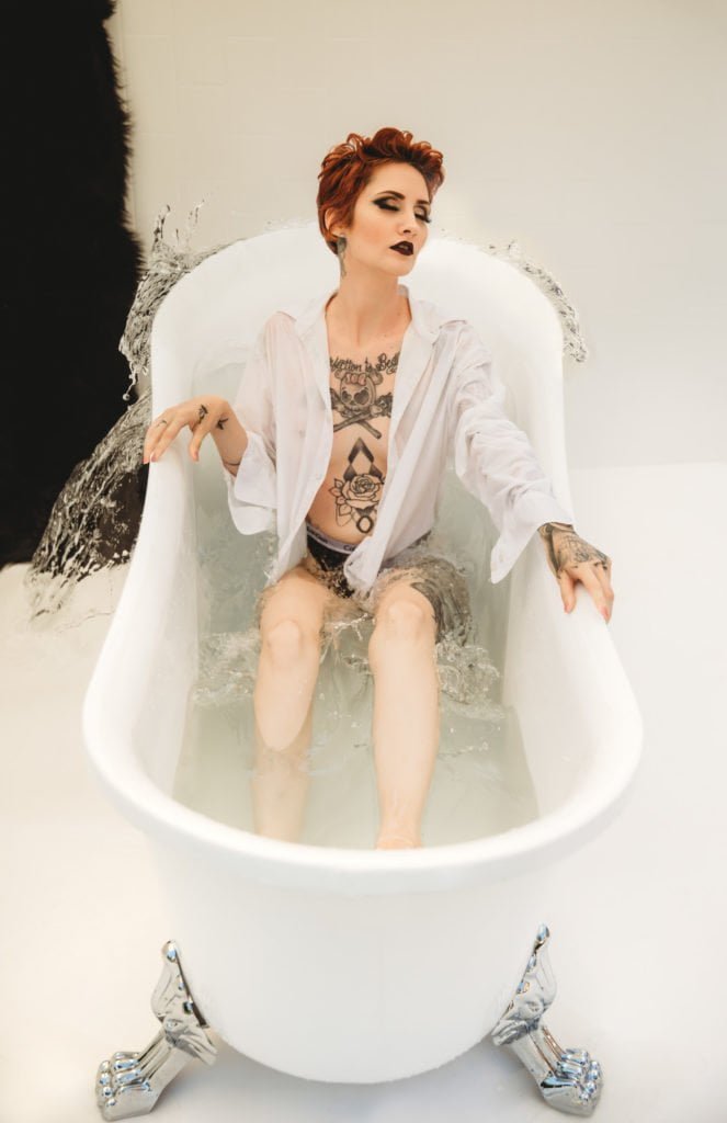 sexy body bear claw bathtub boudoir tattoos body 