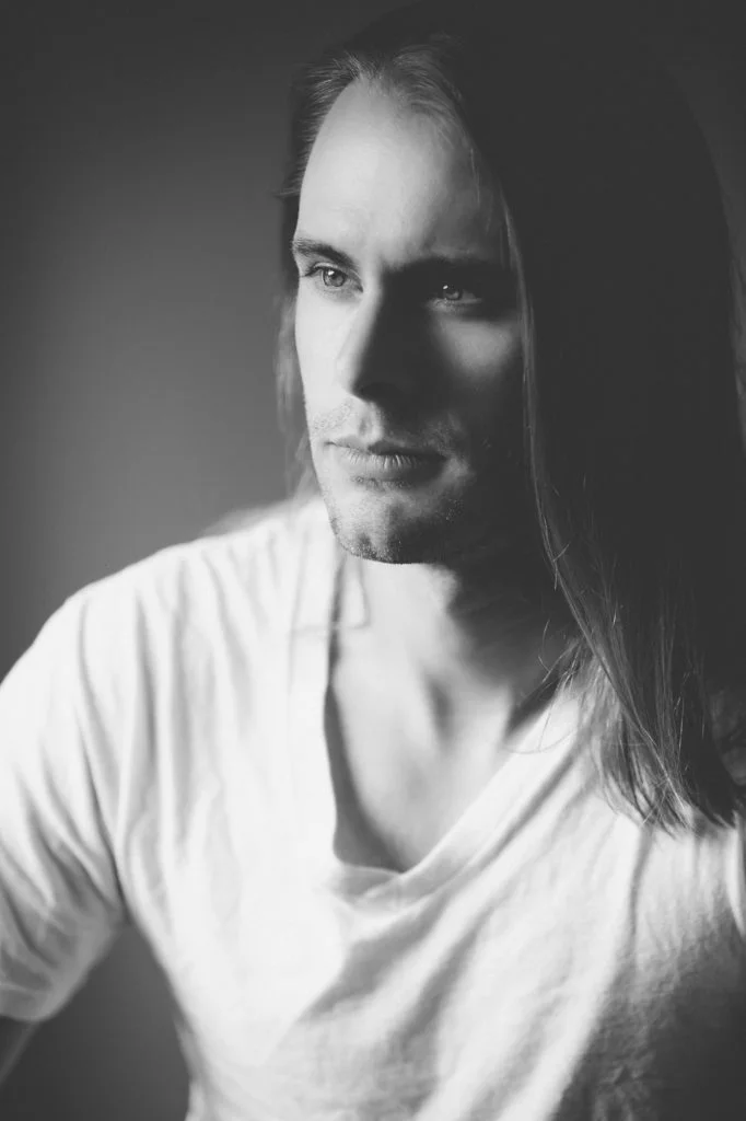 sexy men long hair black and white photography 